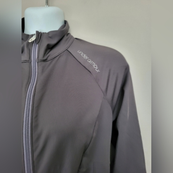 Under Armour Gray Full-Zip Jacket Women Size Small - Picture 2 of 4